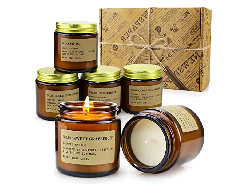 6 Pack Candles for Home Scented Aromatherapy Candle Gift Set