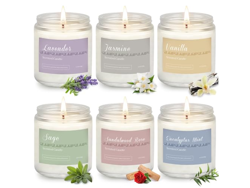 6 Pack Candles for Home Scented Aromatherapy Candles Gifts Set