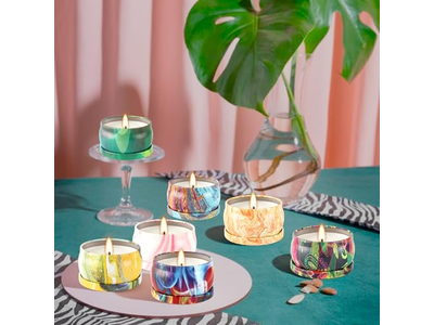Scented Candles Gifts Set 24 Pack Soy Wax Travel Tin Jar Candles