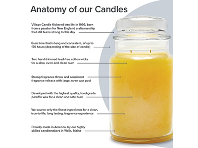 Village Candle Fresh Lemon Large Apothecary Jar Scented Candle