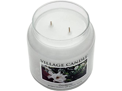 Village Candle Gardenia Large Glass Apothecary Jar Scented Candle