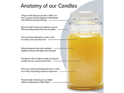 Village Candle Mulled Cider Large Glass Apothecary Jar Scented Candle